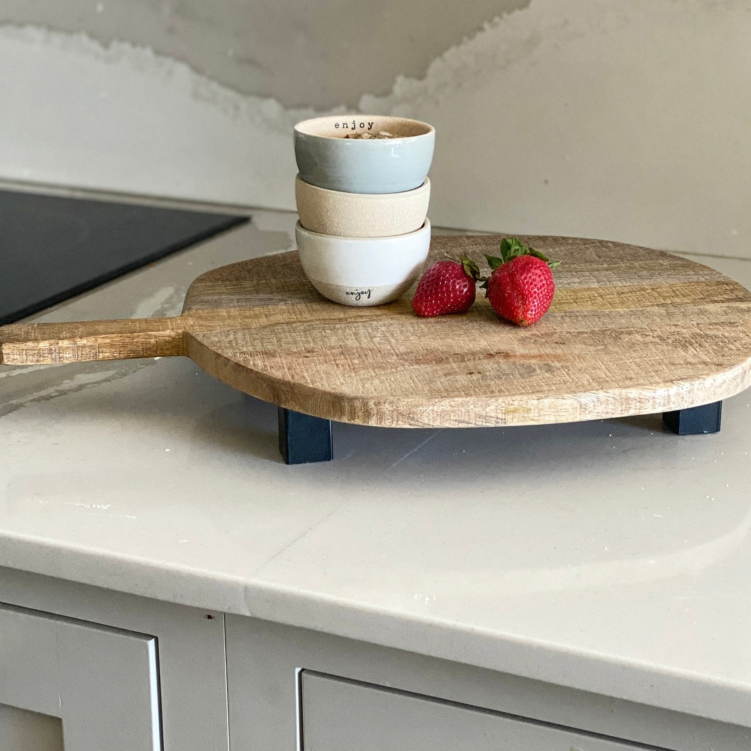 Organic Shaped Round Board with Legs - Interior Delights