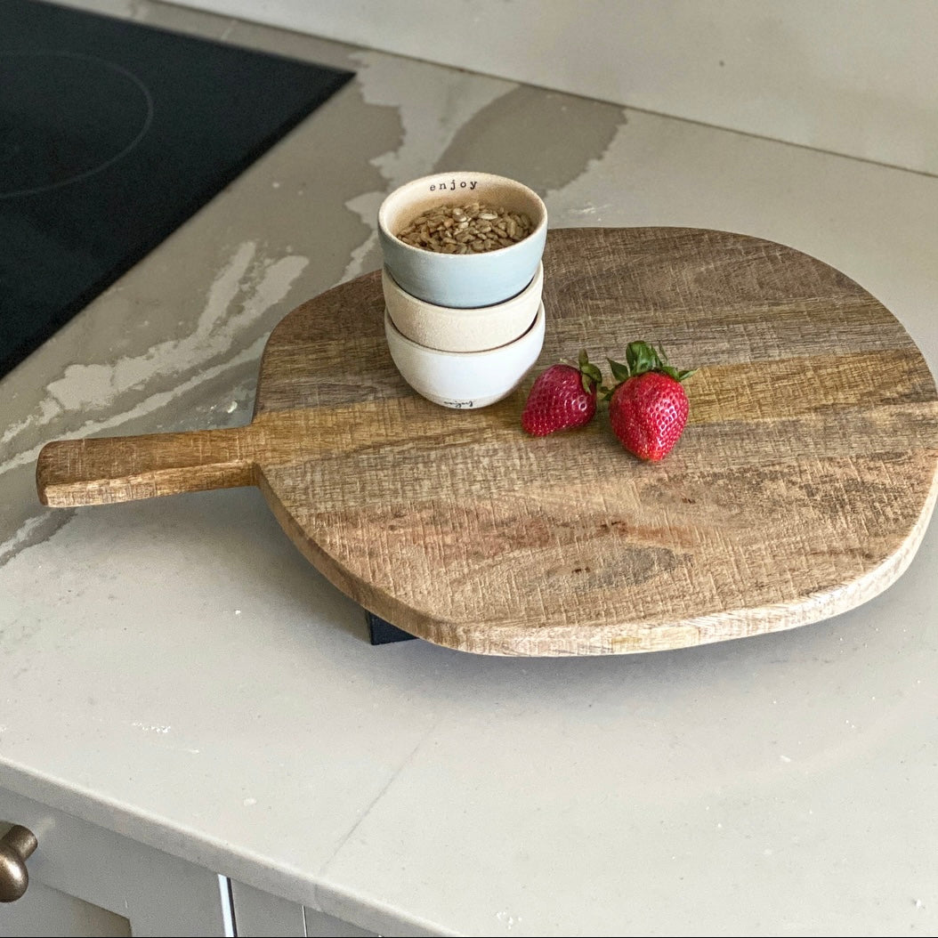 Organic Shaped Round Board with Legs - Interior Delights