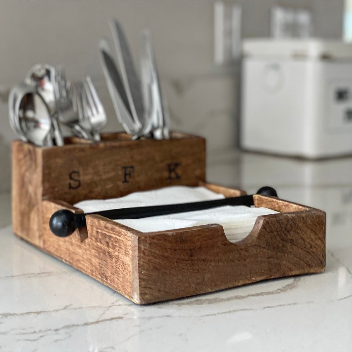 Napkin and Utensil Holder