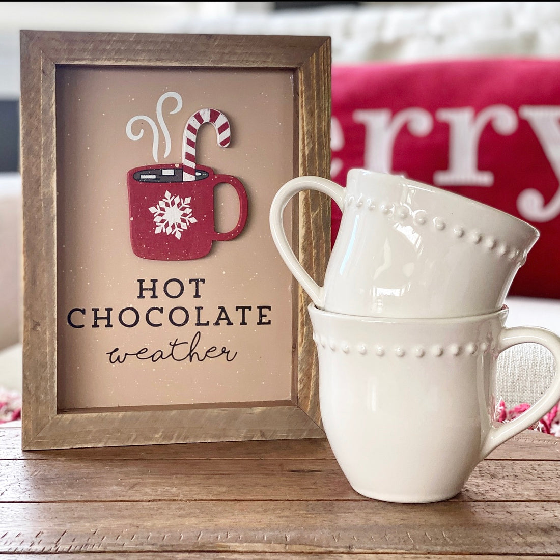 Hot Cocoa Framed Sign
